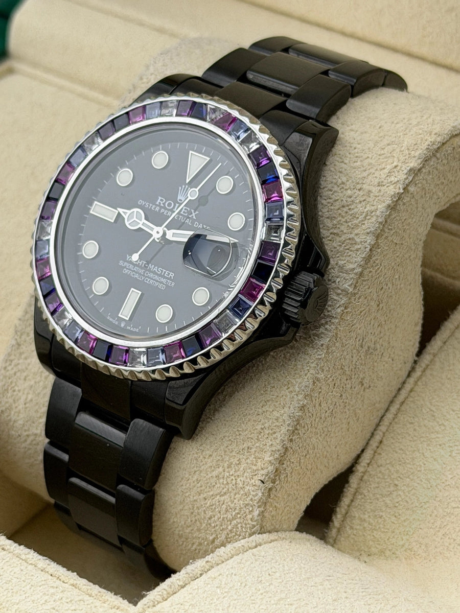 Rolex Yacht-Master 40 PVD and Customized Custom Black Dial on Oyster 116622 with Box