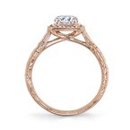 Engraved Solitaire Setting With Halo