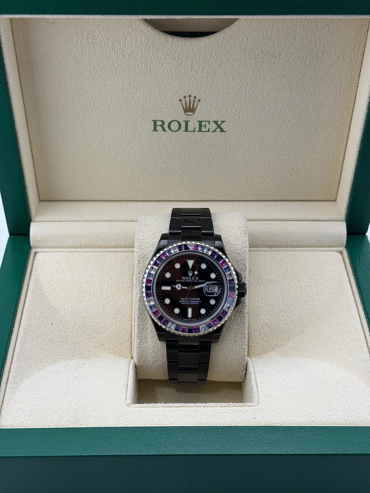 Rolex Yacht-Master 40 PVD and Customized Custom Black Dial on Oyster 116622 with Box