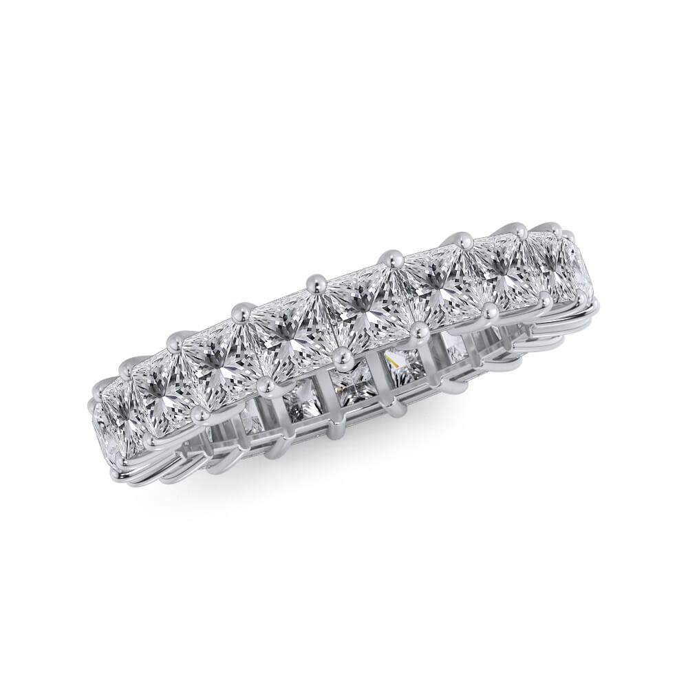 Princess Cut Gallery Eternity Ring