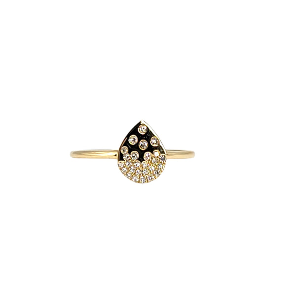 Dilamani 14k Yellow Gold "Confetti" Diamond Ring
