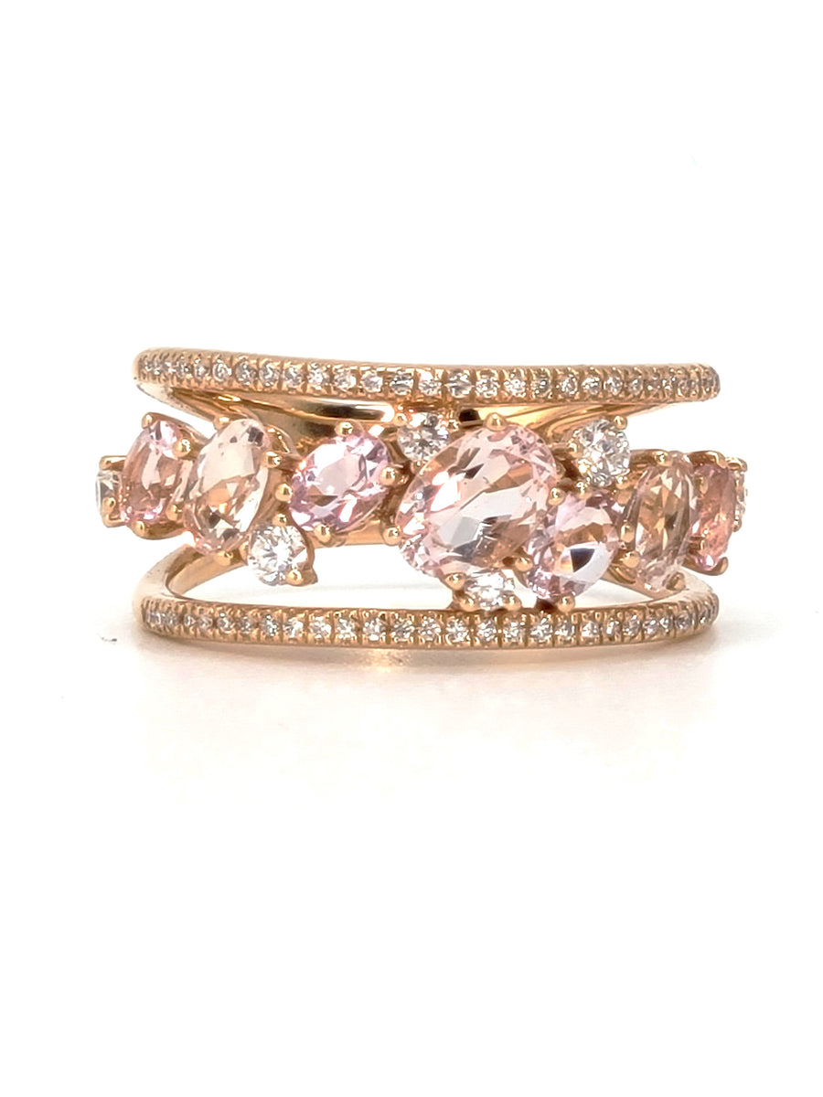 Marco Moore Pink Sapphire and Diamond Ring