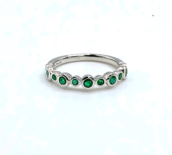 NoVell Emerald Ring in 18k White Gold