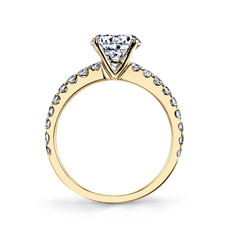 Solitaire Ring Setting With Diamond Band