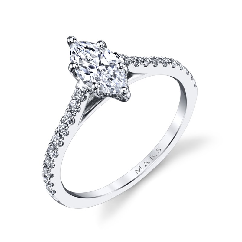 Solitaire Ring Setting With Diamond Band