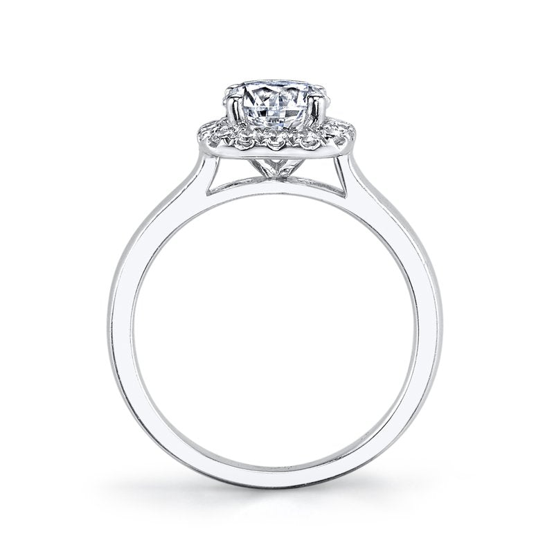 Solitaire Ring Setting With Diamond Halo