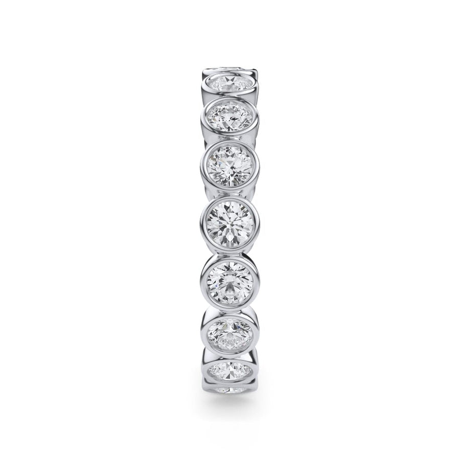 Round Brilliant Cut Bezel Set Eternity Band