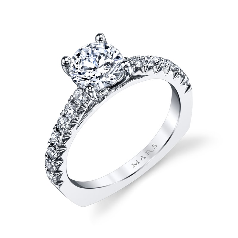 Solitaire Ring Setting With Diamond Band