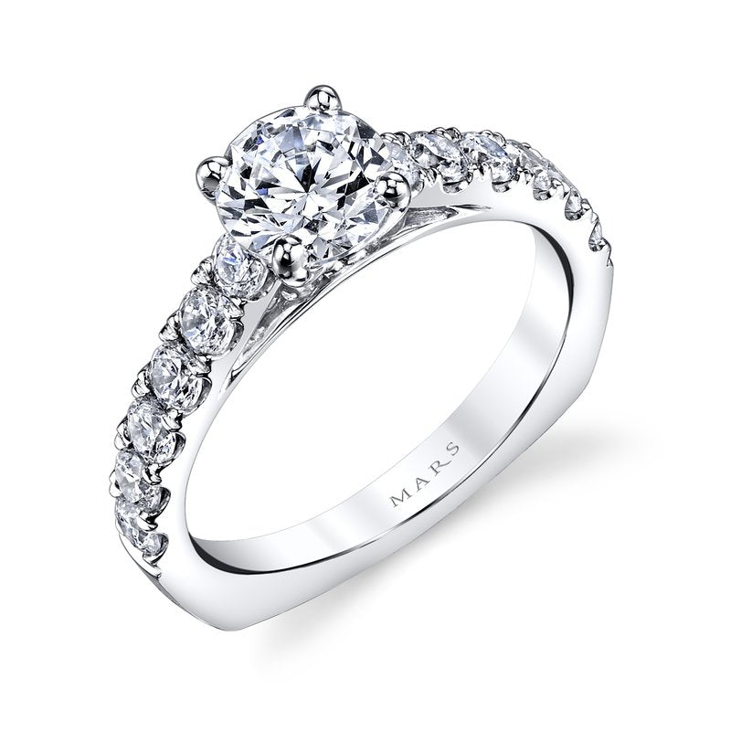 Solitaire Ring Setting With Diamond Band