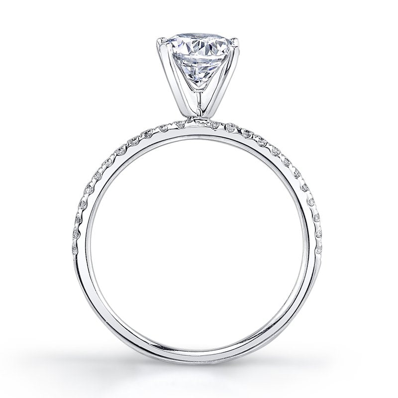 Solitaire Ring Setting With Diamond Band