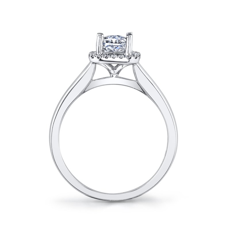 Solitaire Ring Setting With Diamond Halo