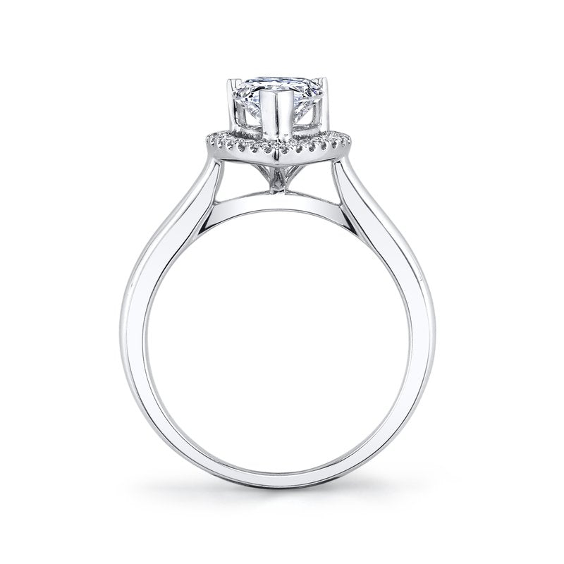 Solitaire Ring Setting With Diamond Halo