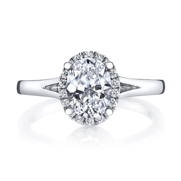 Solitaire Ring Setting With Diamond Halo