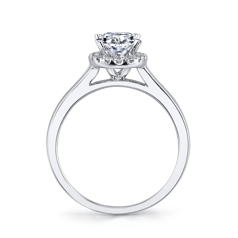 Solitaire Ring Setting With Diamond Halo
