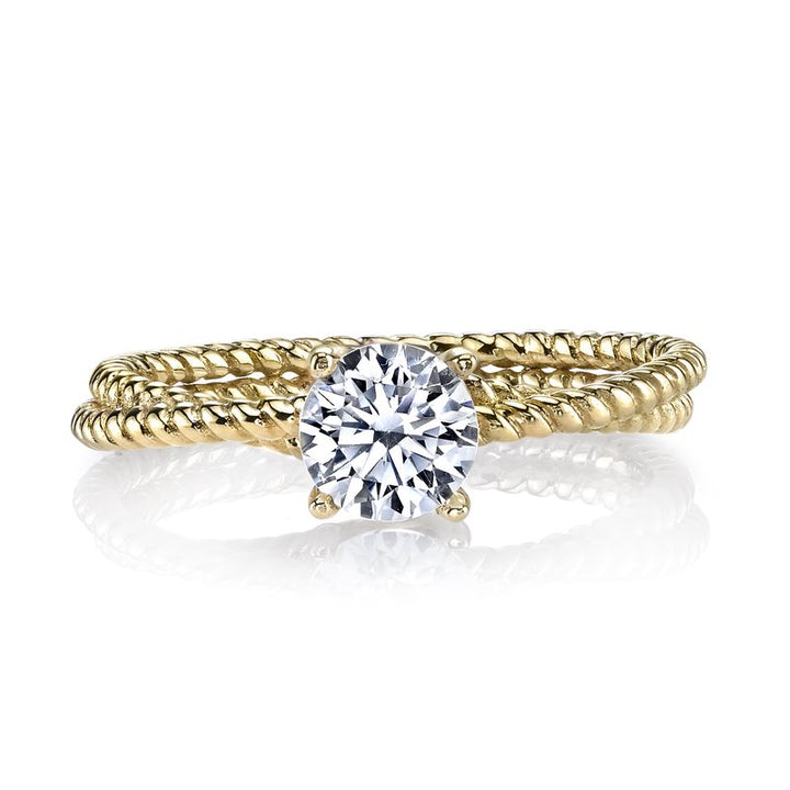 Twisted Rope Ring Setting 14k Twisted Rope Design Solitaire Ring Setting – Statement Jewelers