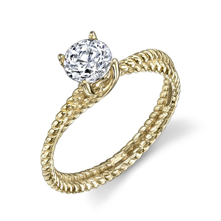 Twisted Rope Ring Setting 14k Twisted Rope Design Solitaire Ring Setting – Statement Jewelers