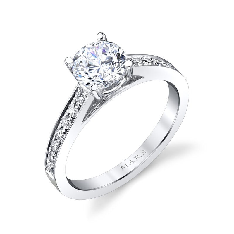 Solitaire Ring Setting with Diamond Band
