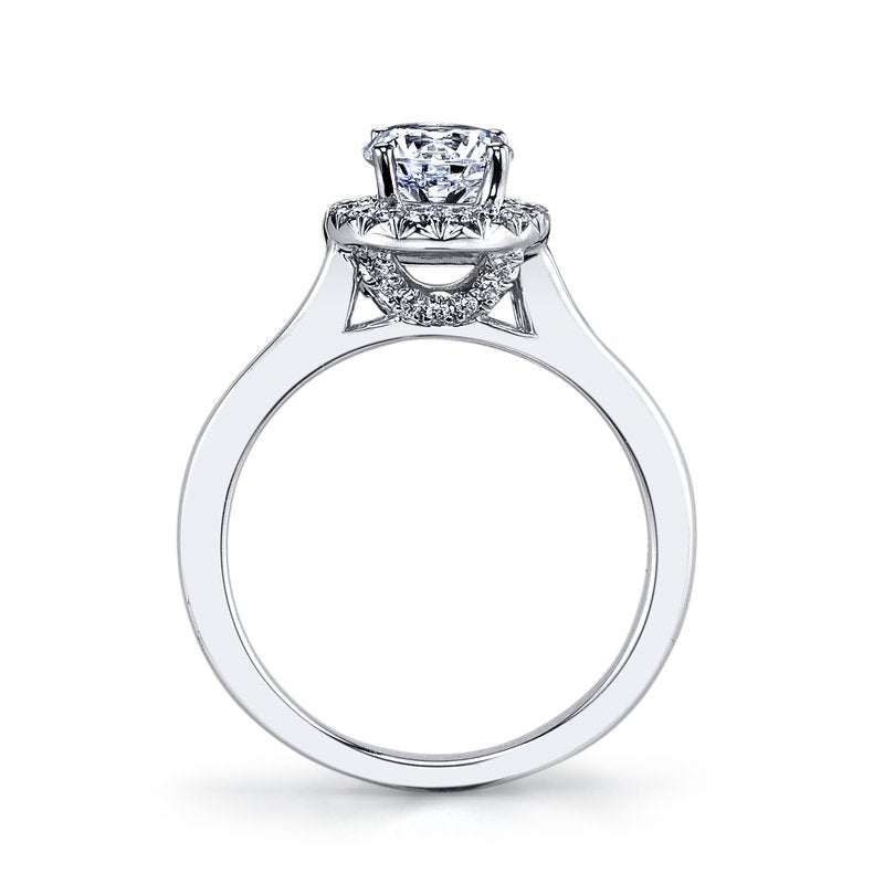 Solitaire Ring Setting With Diamond Halo