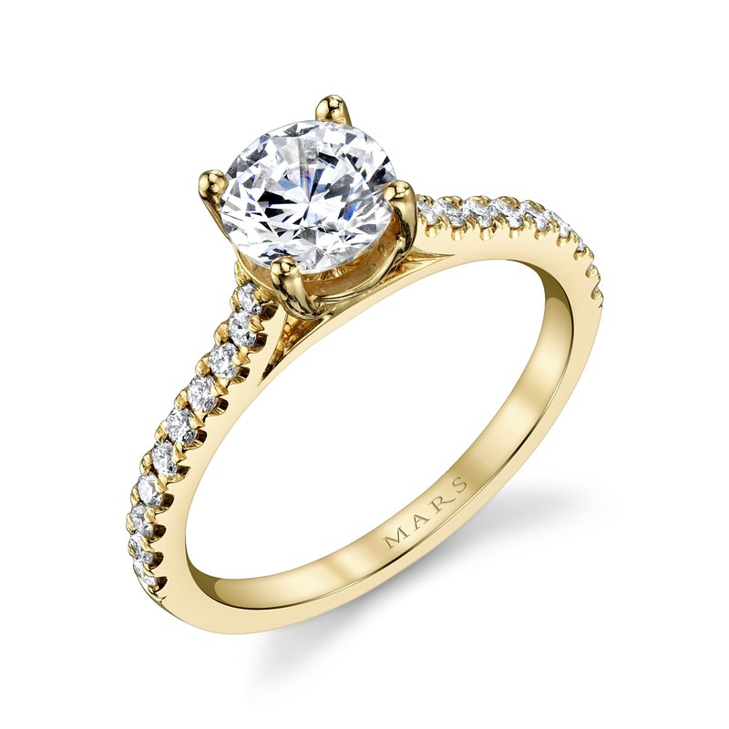 Solitaire Ring Setting With Diamond Band