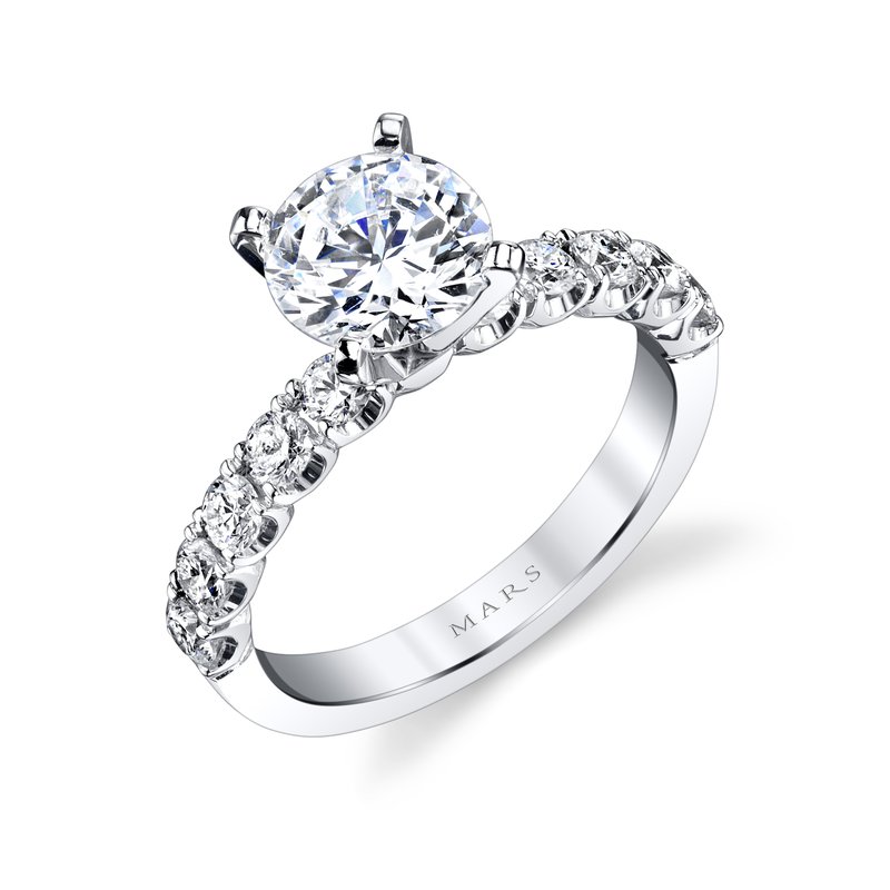 Solitaire Ring Setting with Diamond Band
