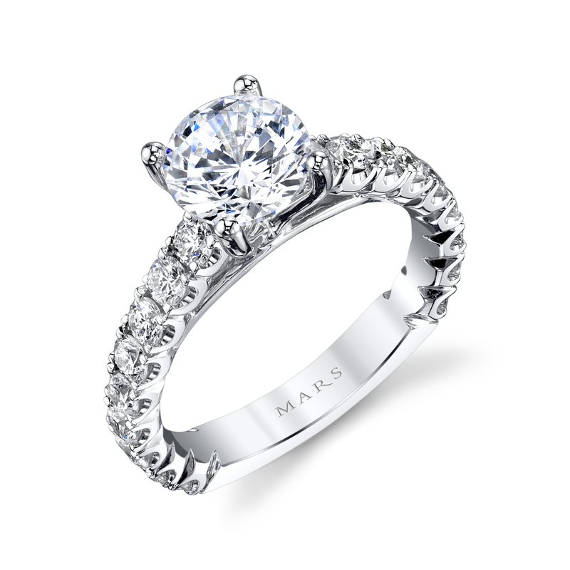 Solitaire Ring Setting With Diamond Band