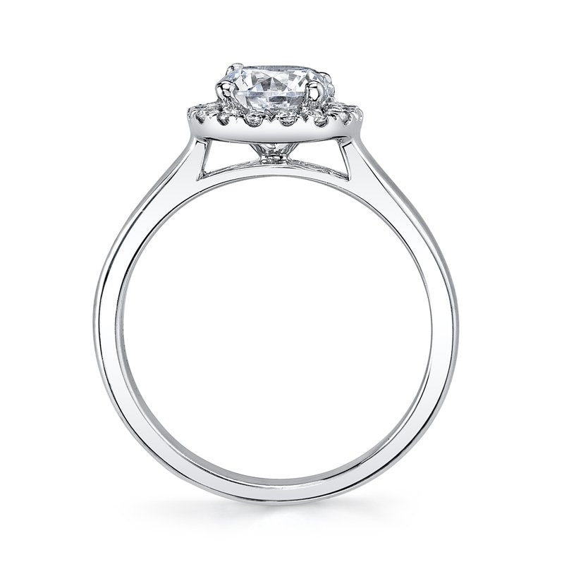 Solitaire Ring Setting With Diamond Halo