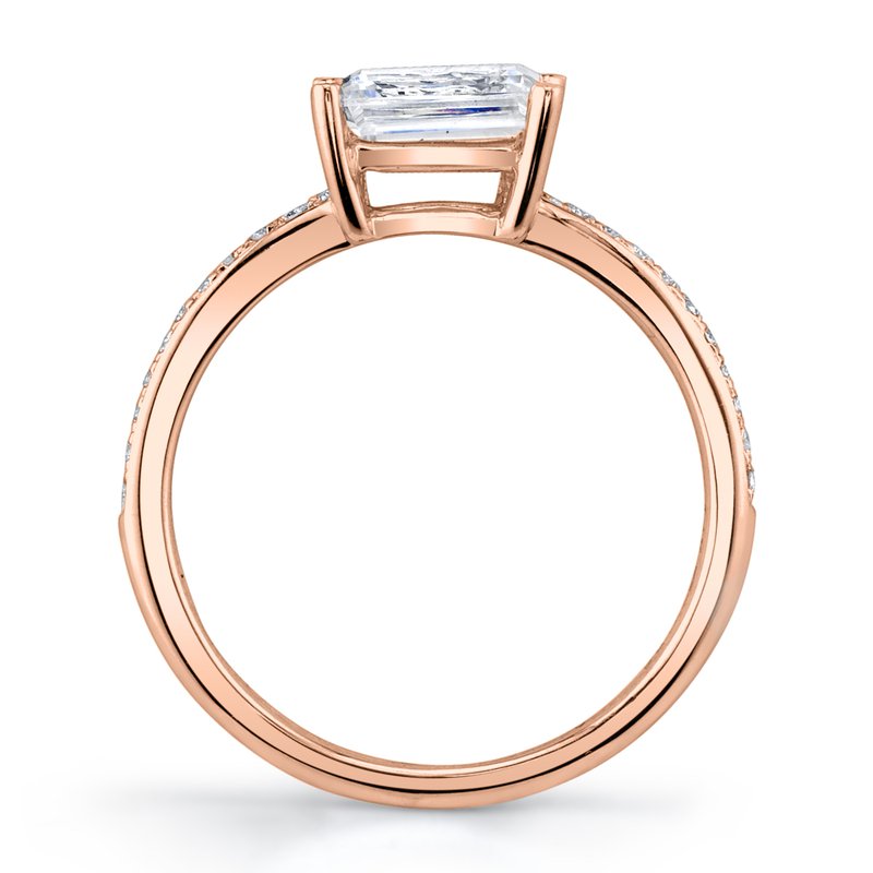 Engagement Ring Setting with Diamond Band