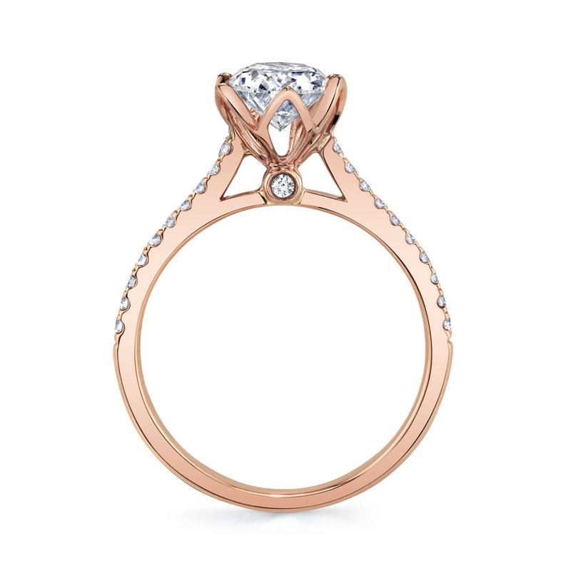 Engagement Ring Setting with Flower Motif