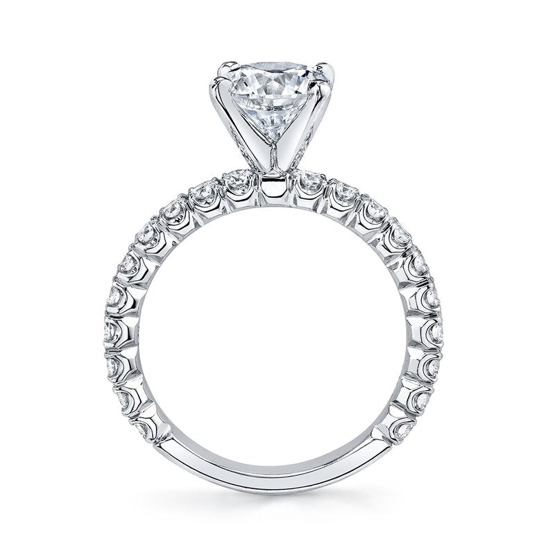 Solitaire Ring Setting with Diamond Band