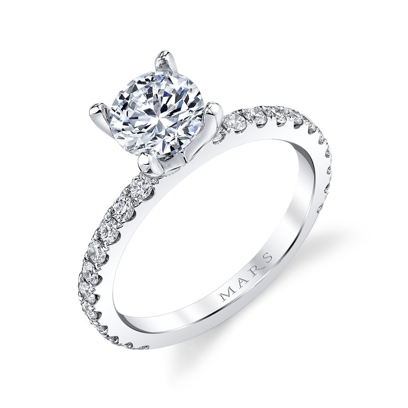 Solitaire Ring Setting with Diamond Band
