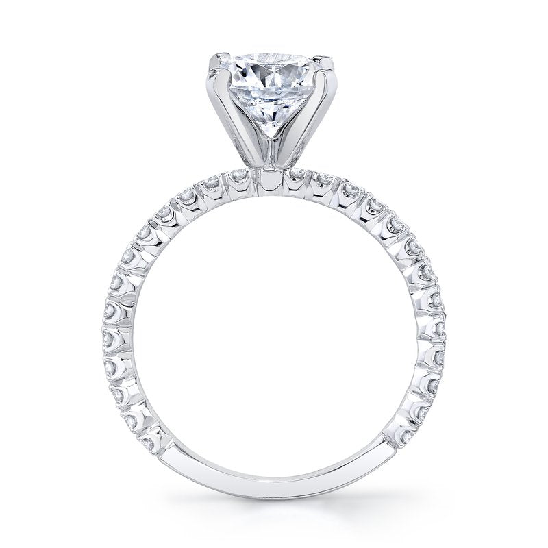 Solitaire Ring Setting With Diamond Band