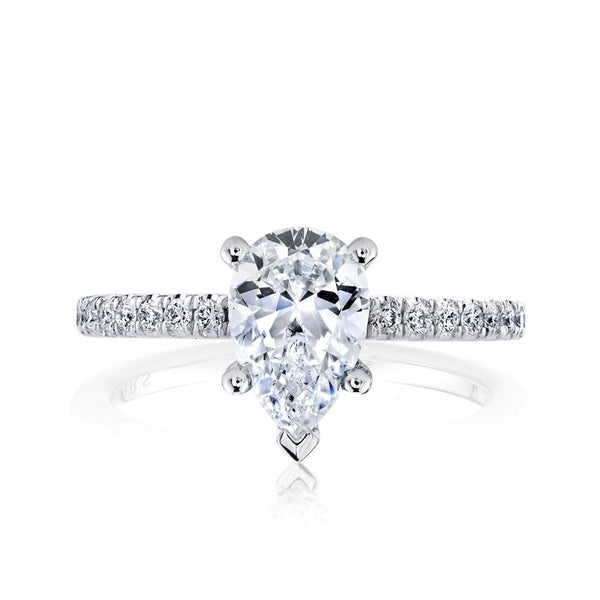 Solitaire Ring Setting with Diamond Band