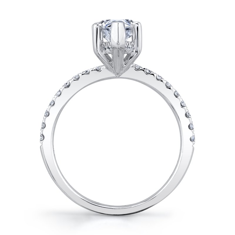 Solitaire Ring Setting with Diamond Band