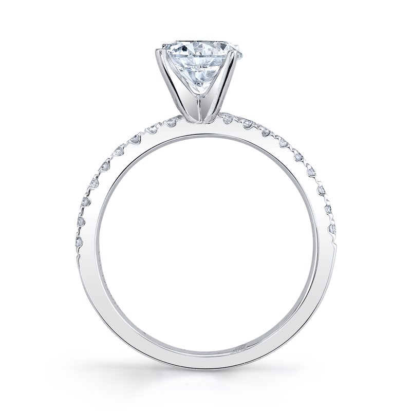 Solitaire Ring Setting with Diamond Band