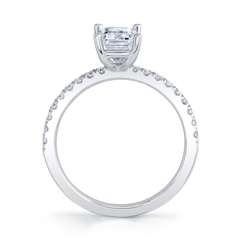 Solitaire Ring Setting With Diamond Band