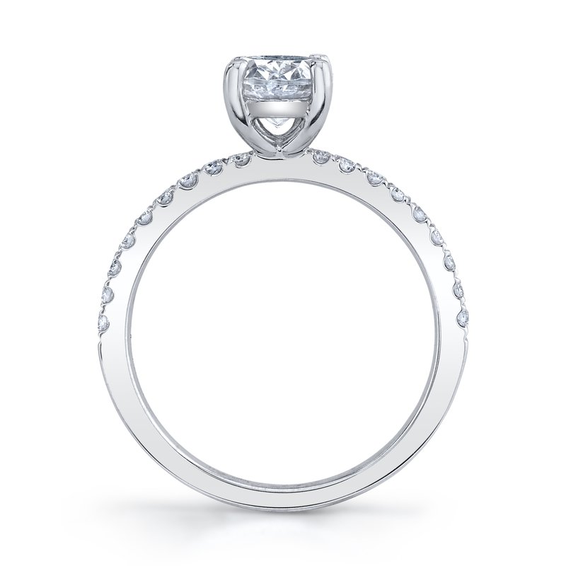 Solitaire Ring Setting With Diamond Band