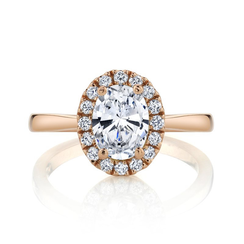 Solitaire Ring Setting With Diamond Halo