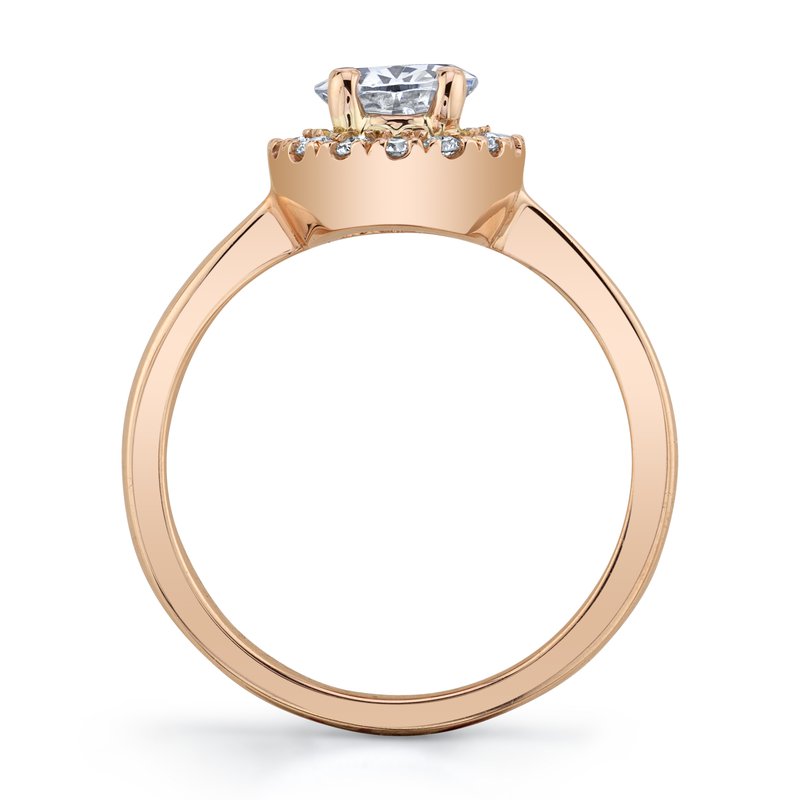Solitaire Ring Setting With Diamond Halo