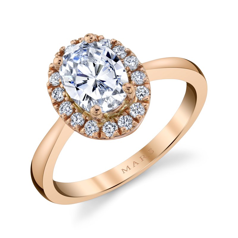 Solitaire Ring Setting With Diamond Halo