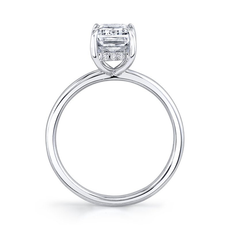 Solitaire Ring Setting With Hidden Halo