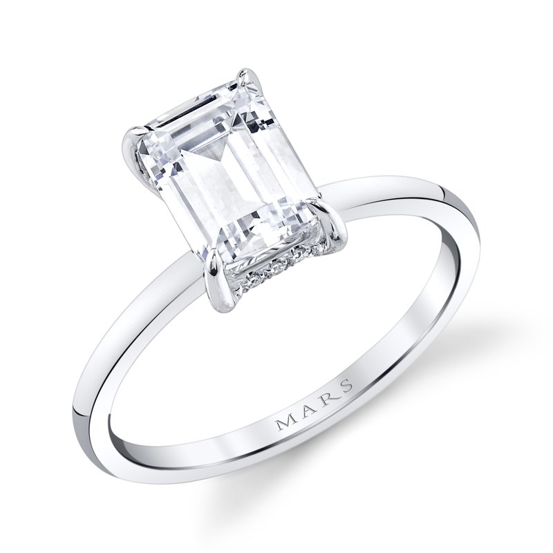 Solitaire Ring Setting With Hidden Halo