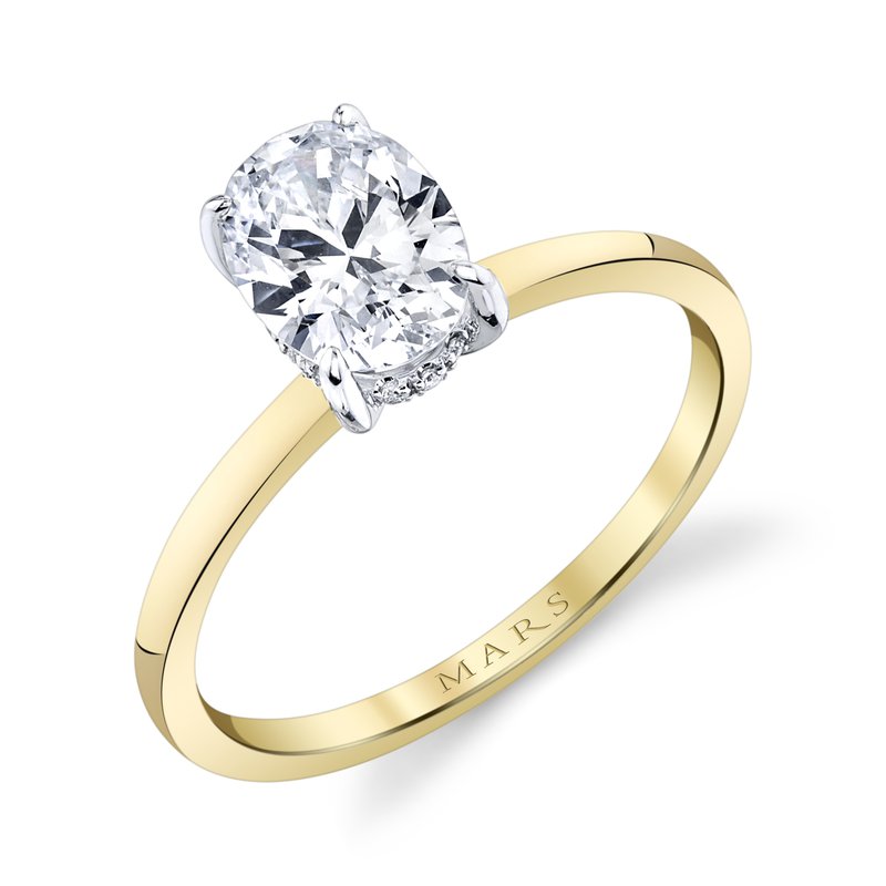 Solitaire Ring Setting With Hidden Halo