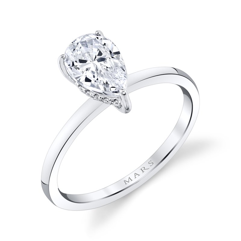 Solitaire Ring Setting with Hidden Halo