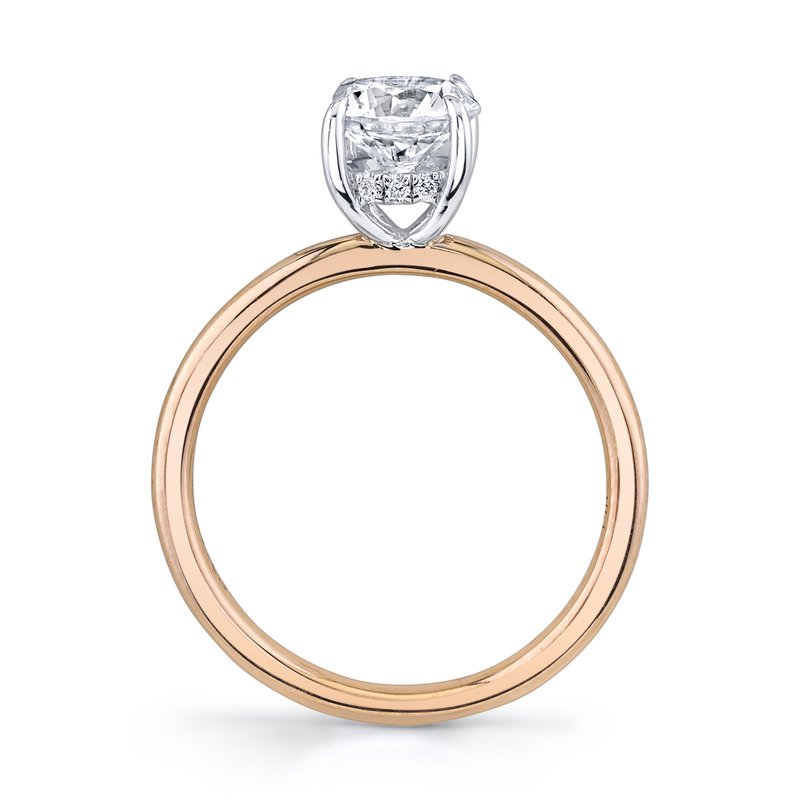 Solitaire Ring Setting with Hidden Halo