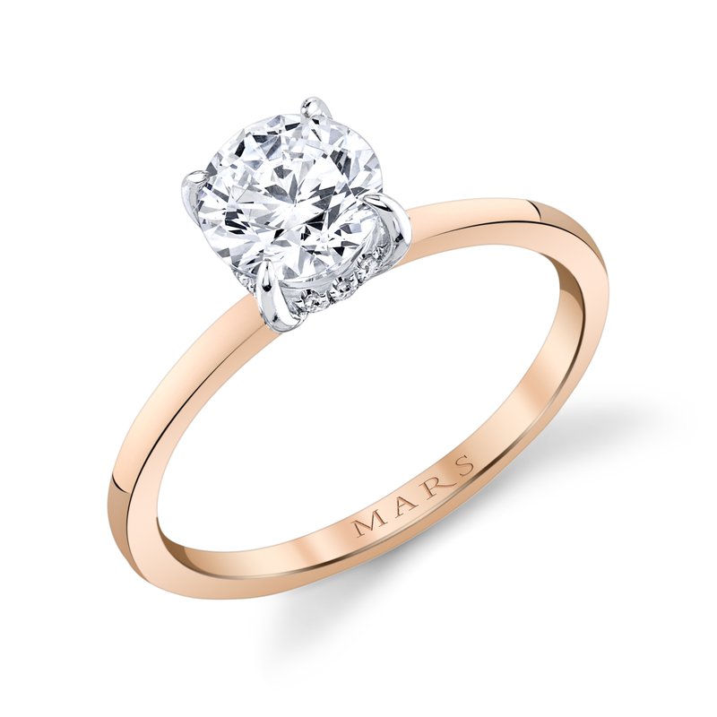 Solitaire Ring Setting with Hidden Halo