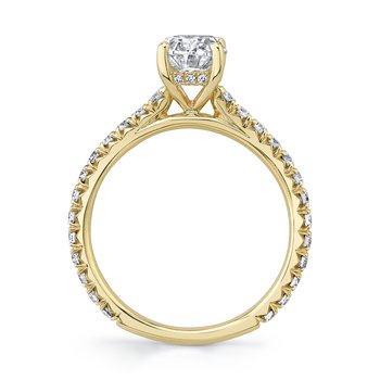 Solitaire Ring Setting With Diamond Band
