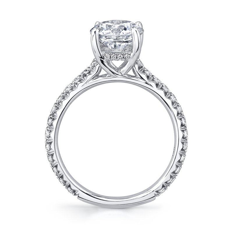 Solitaire Ring Setting With Diamond Band