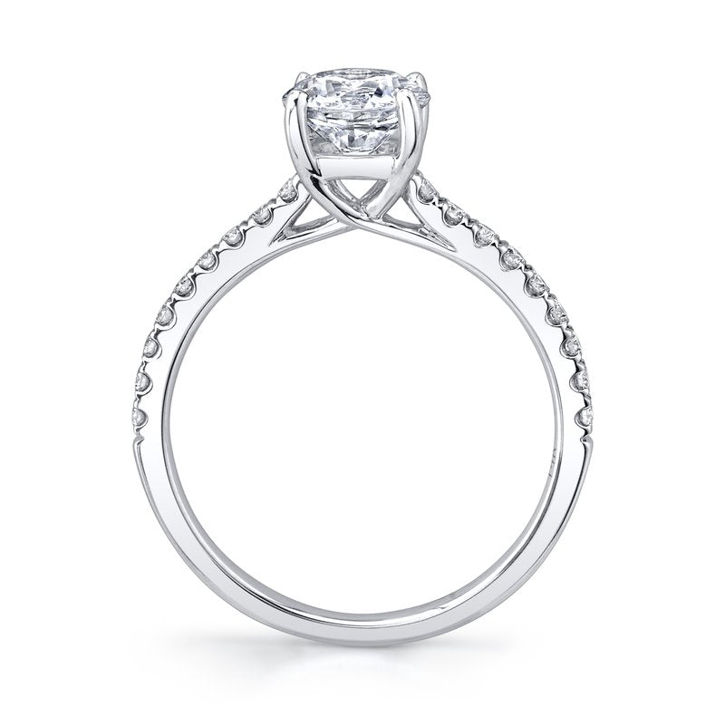 Solitaire Ring Setting With Diamond Band