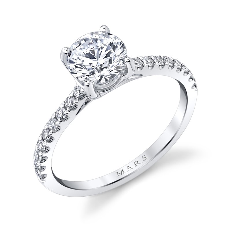 Solitaire Ring Setting With Diamond Band