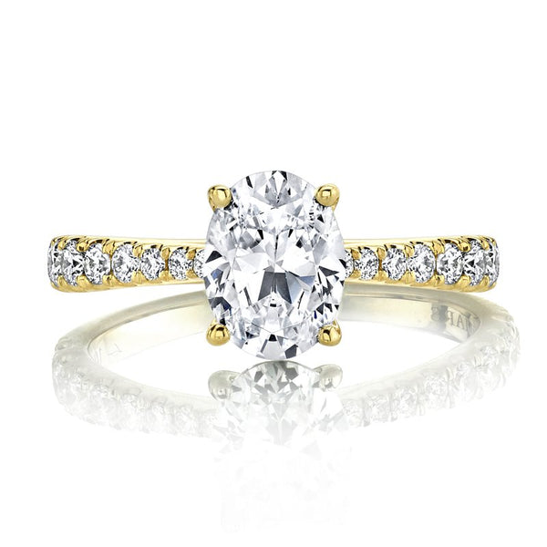 Solitaire Ring Setting With Diamond Band
